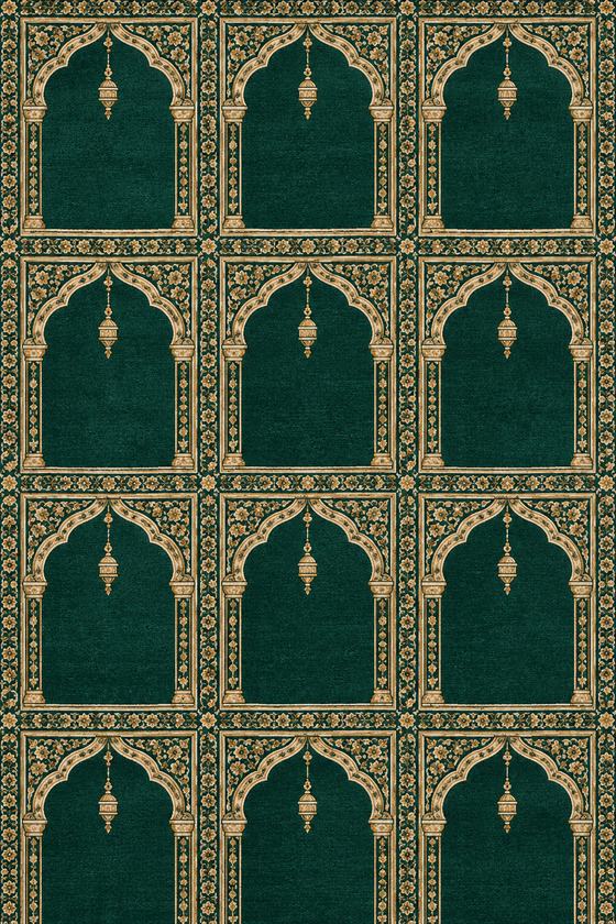Mosque carpet Mihrab Emerald – Individual places (Seccade)